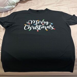 SHEIN Black Merry Christmas Tee